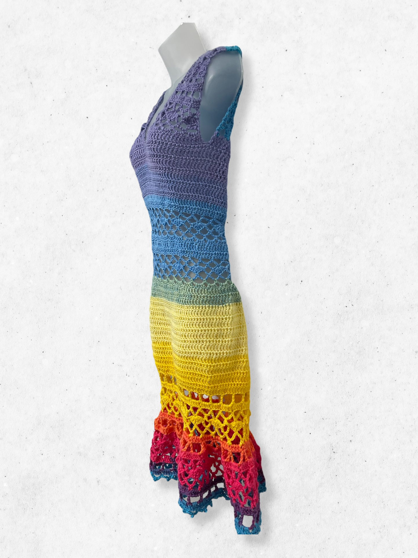 Rainbow Custom Morticia Wedding Dress