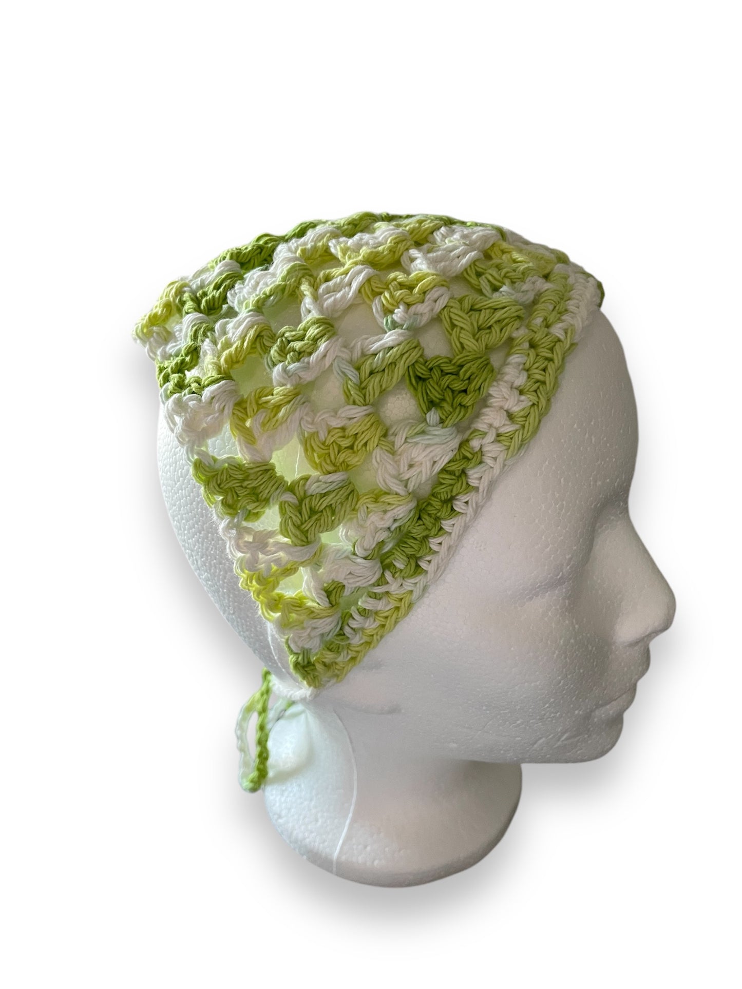 Green and White Bandana