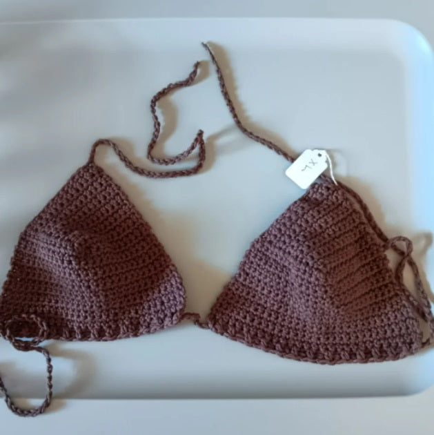 Brown Bikini Top - XL